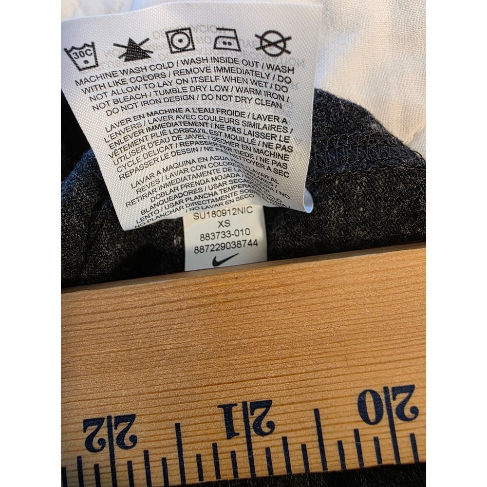 Nike Women Lounge Shorts XS Charcoal Heather Fleece Casual Drawstring Cozy Soft - Picture 7 of 7